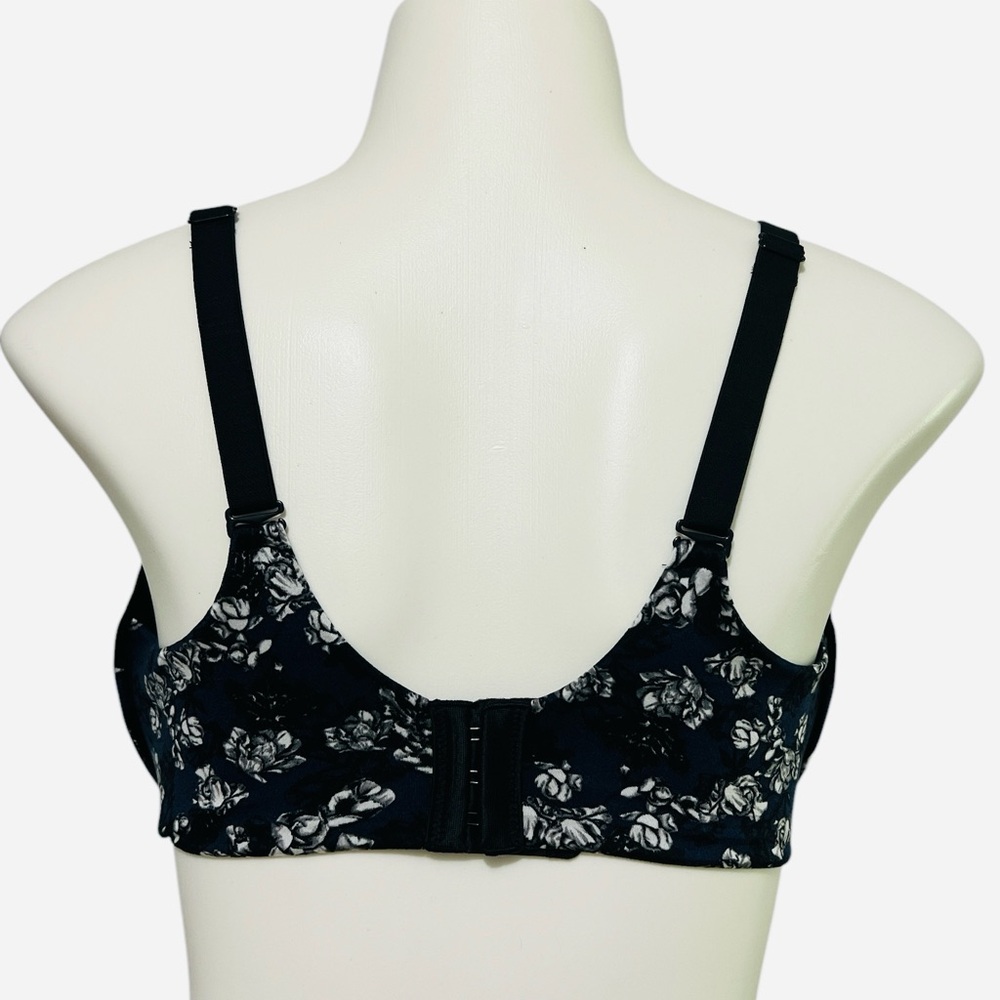 Maidenform Everyday Full Coverage Cushioned Underwire Bra Navy Floral Size 36DD - Picture 9 of 11